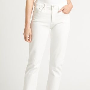 Agolde Toni mid rise white jeans (not distressed)